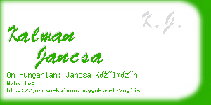 kalman jancsa business card